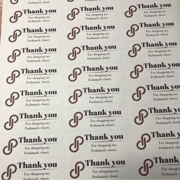 20 pages thank you mixed stickers Poshmark and Mercari - Picture 11 of 16